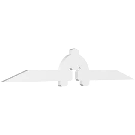 Ekena Millwork Ericson Architectural Grade PVC Gable Bracket, 108"W x 18"H x 2"D x 6"F, 4/12 Pitch GBP108X18X0206ERI00